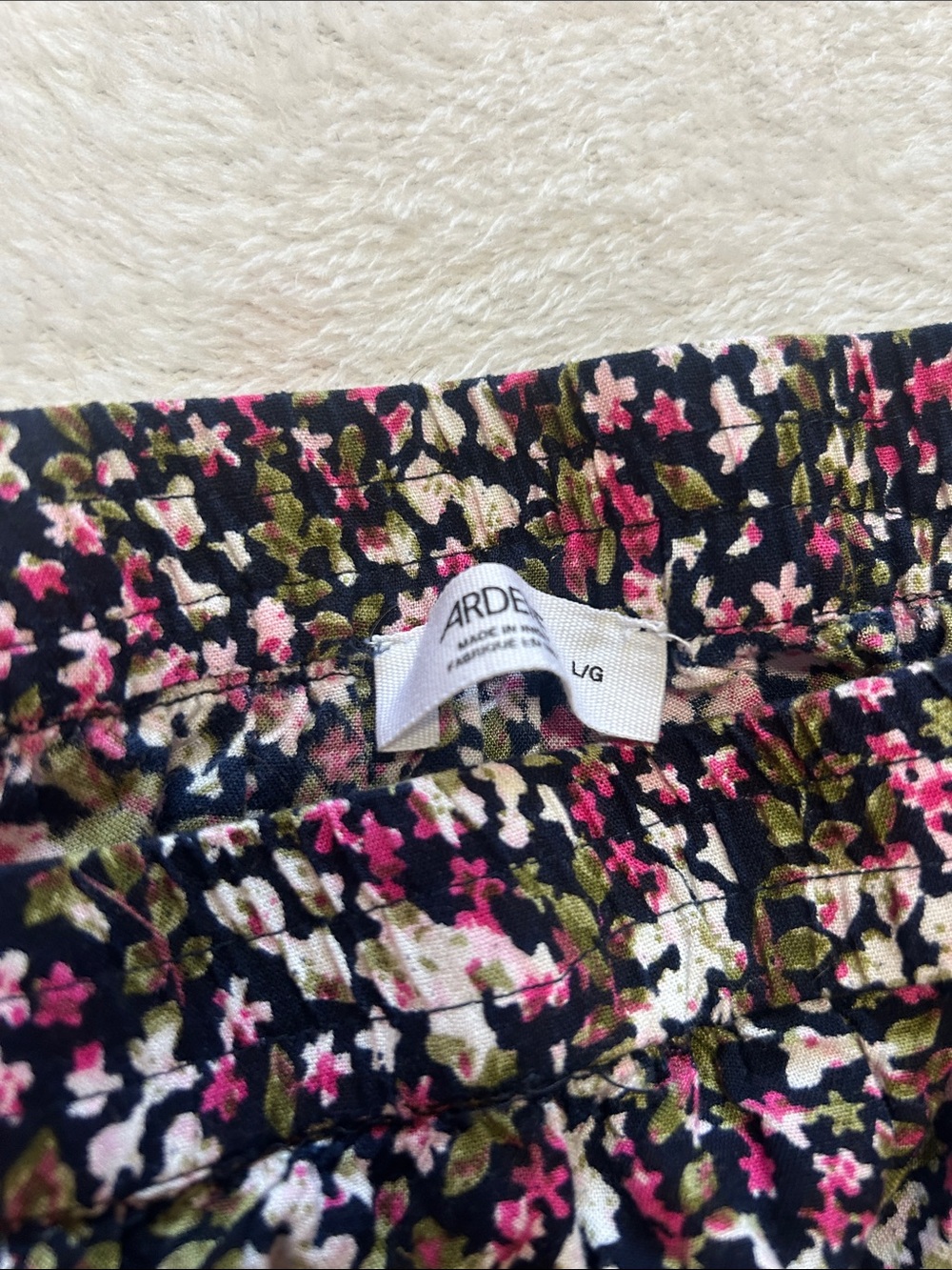 Ardene Floral Ruffle Skirt Size L Asymmetrical Boho Summer Preloved - Picture 4 of 10